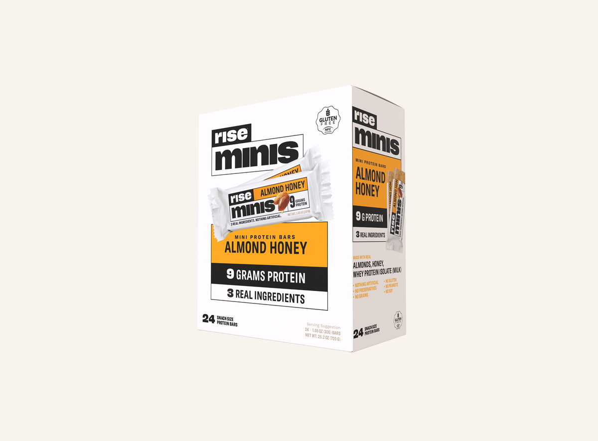Almond Honey Protein Bars (12 pack) | 20g of Protein Per Bar – Rise Bar